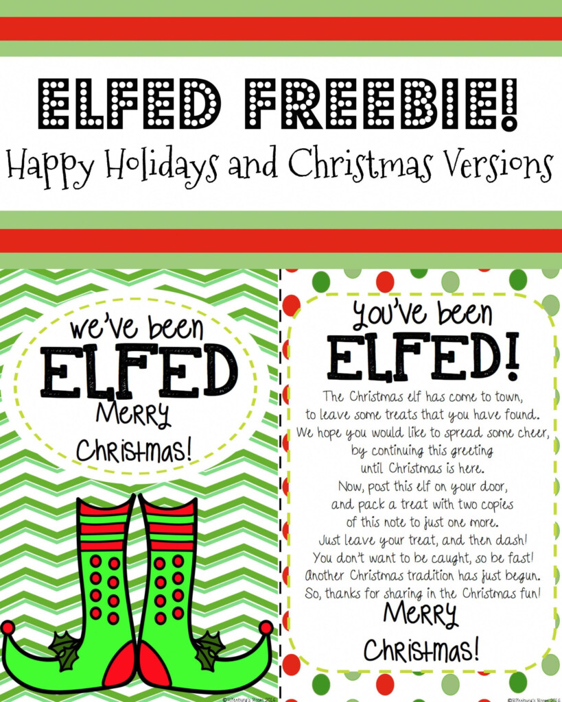 FREE ELF FUN PRINTABLE You Ve Been Elfed You Ve Been Jingled Holiday Activities For Kids 