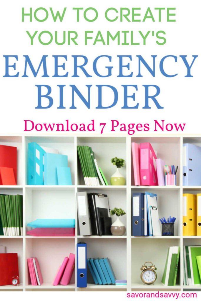 FREE Emergency Binder With Printables To Help Prepare Emergency Binder Family Emergency