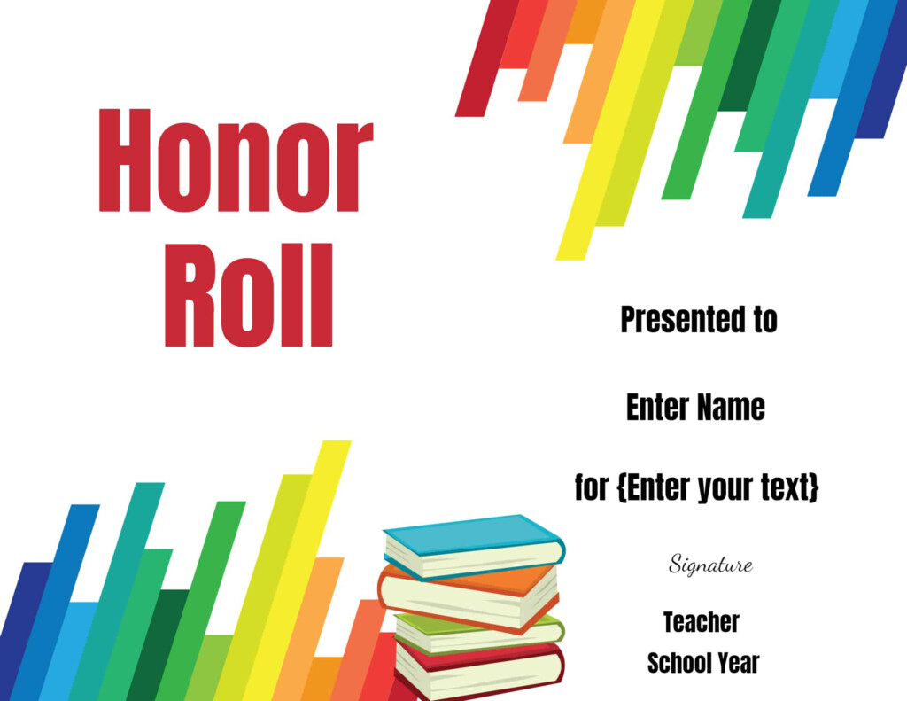 FREE Honor Roll Certificate Templates Customize Online