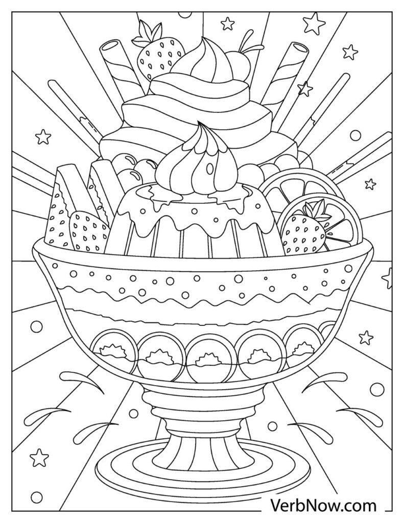 Free ICE CREAM Coloring Pages Book For Download Printable PDF VerbNow