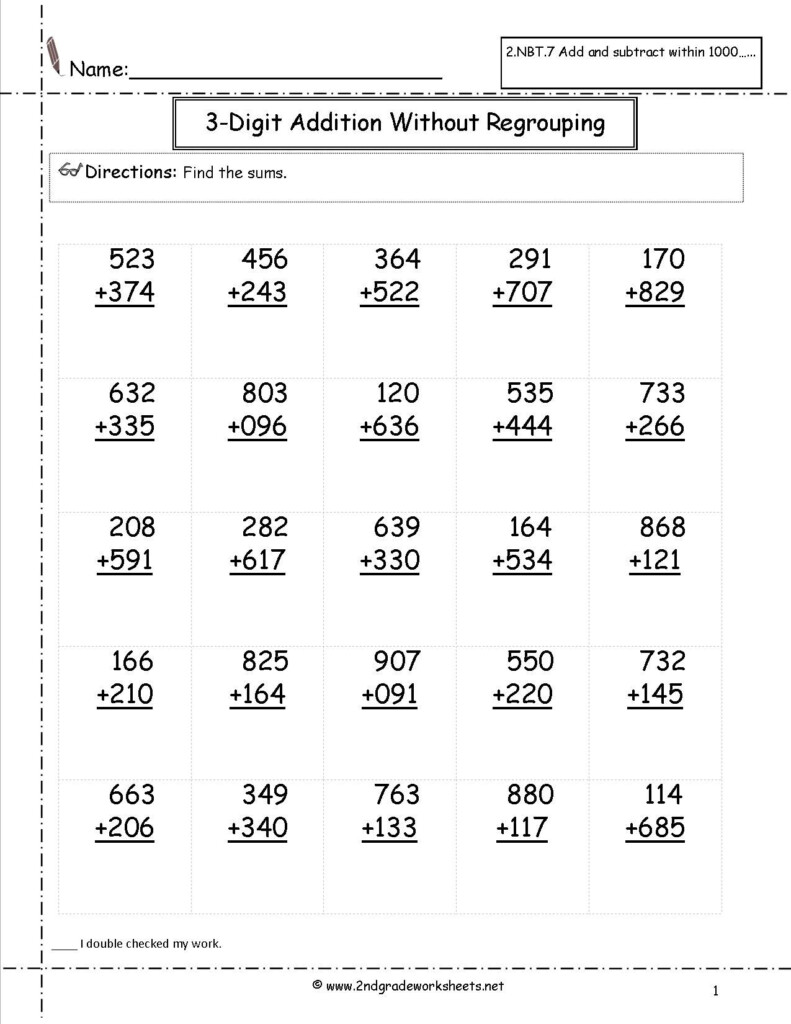 Free Math Worksheets And Printouts 2nd Grade Math Worksheets Math Addition Worksheets 2nd
