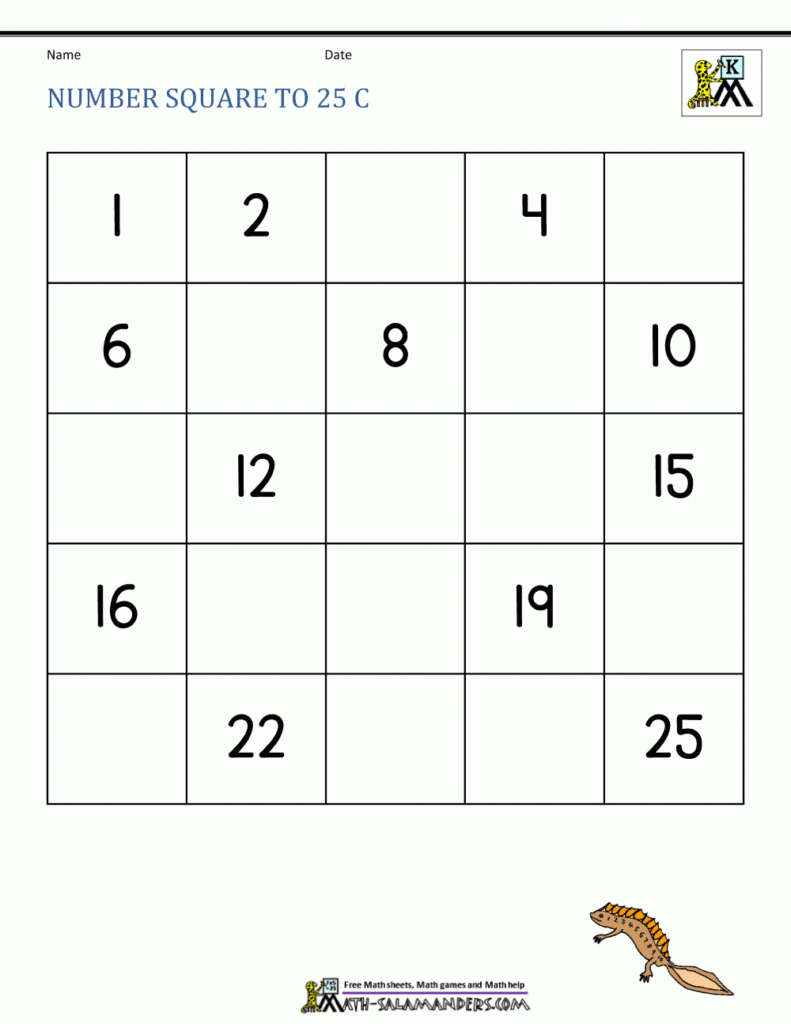 Free Number Printables For Kindergarten Printable Word Searches