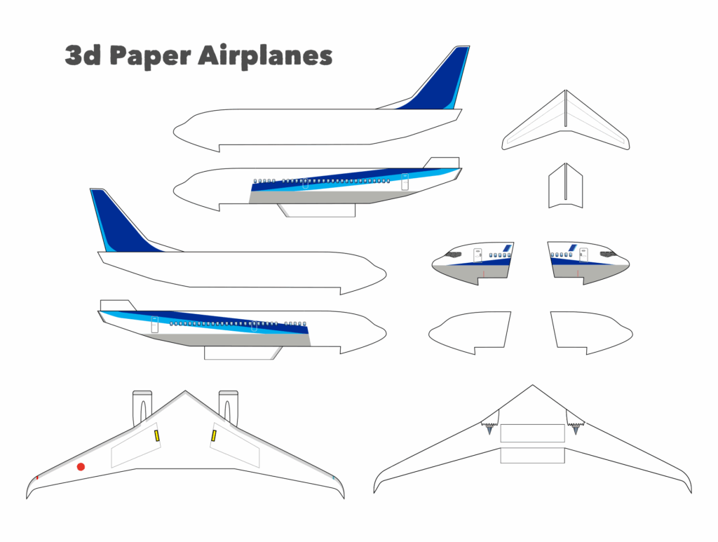 Free Paper Airplane Templates Download The Full Bundle Of Easy Paper Airplane Templates Coloring