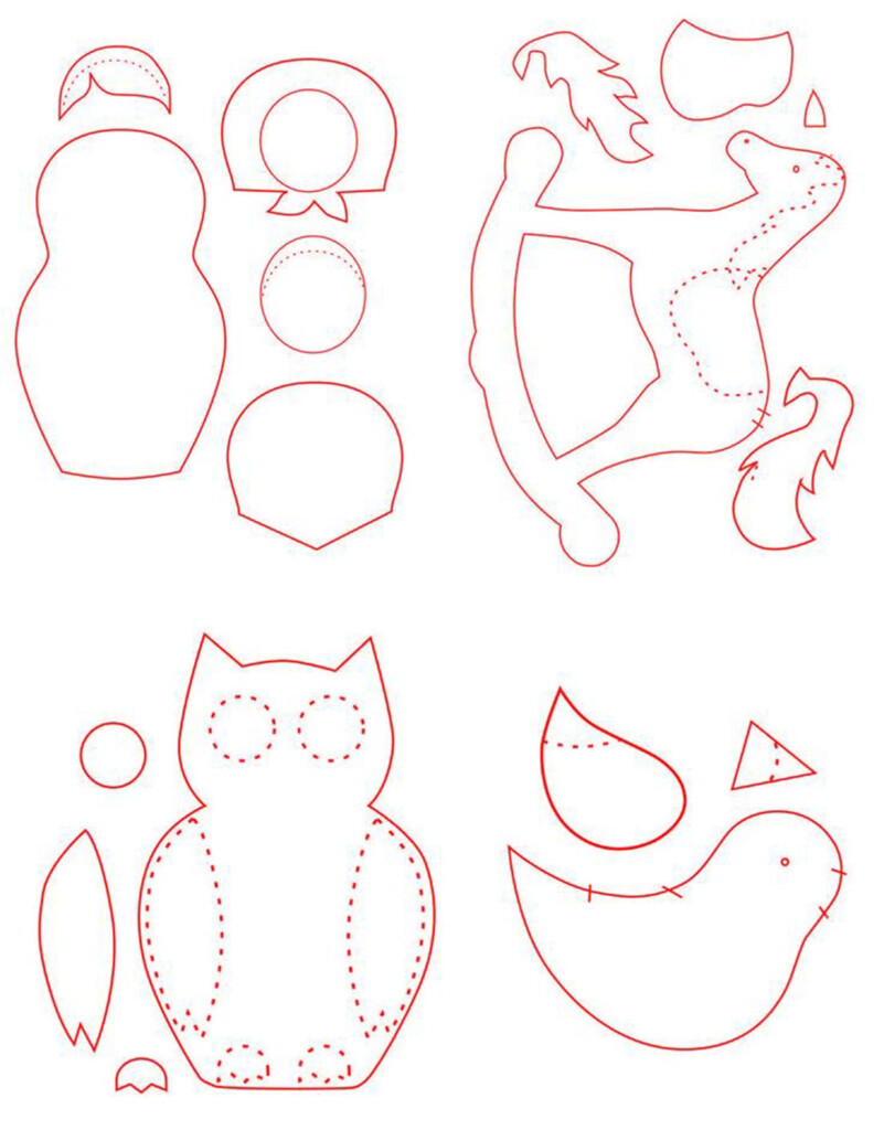 FREE Patterns For Felt Ornaments Felt Ornaments Patterns Christmas Ornament Template Felt