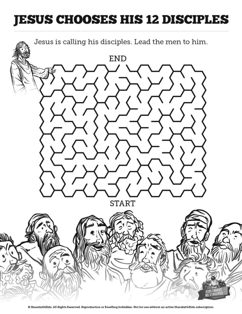 Free Printable 12 Disciples Worksheet