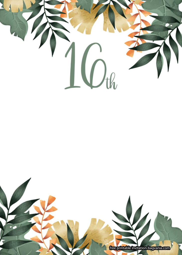 Free Printable 16th Birthday Cards