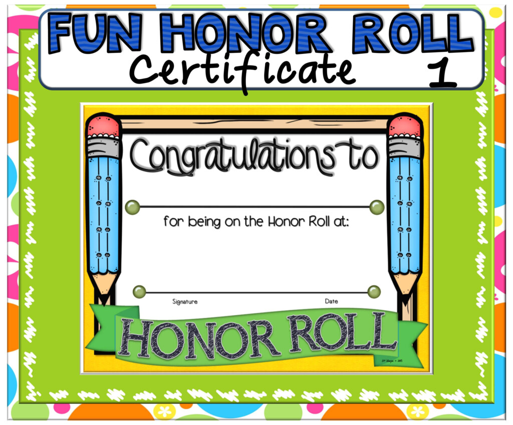 Free Printable A Honor Roll Certificates Printable Word Searches