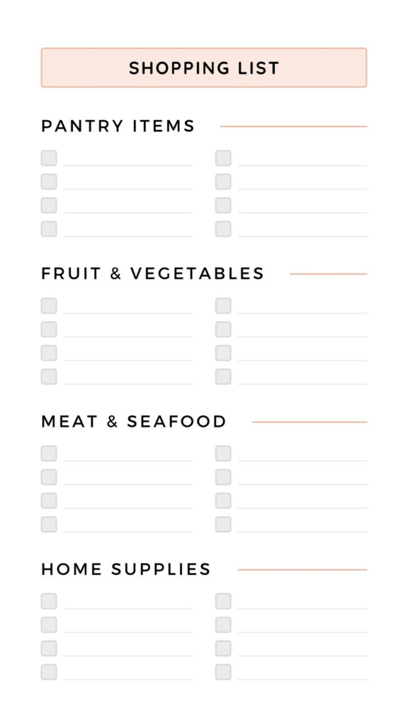 Free Printable And Customizable Grocery List Templates 54 OFF