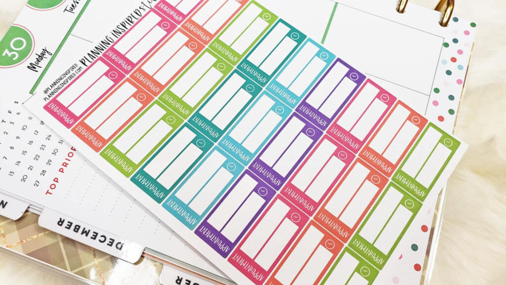 Free Printable Appointment Planner Stickers Planning Inspired