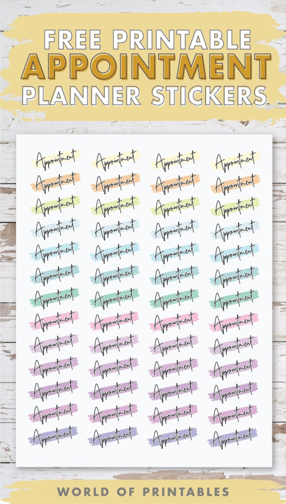 Free Printable Appointment Planner Stickers World Of Printables