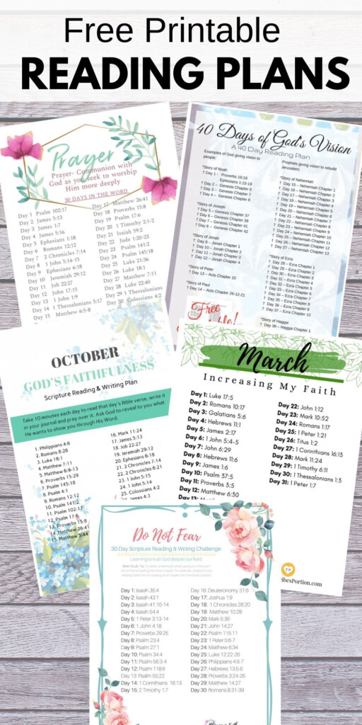 Free Printable Bible Reading Plan