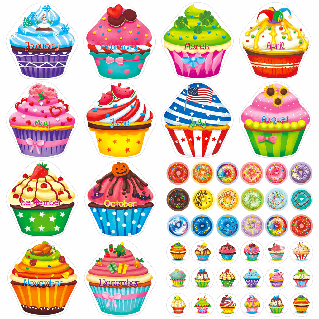 Free Printable Birthday Chart Cupcake Preschool Birthday Clip Art Library