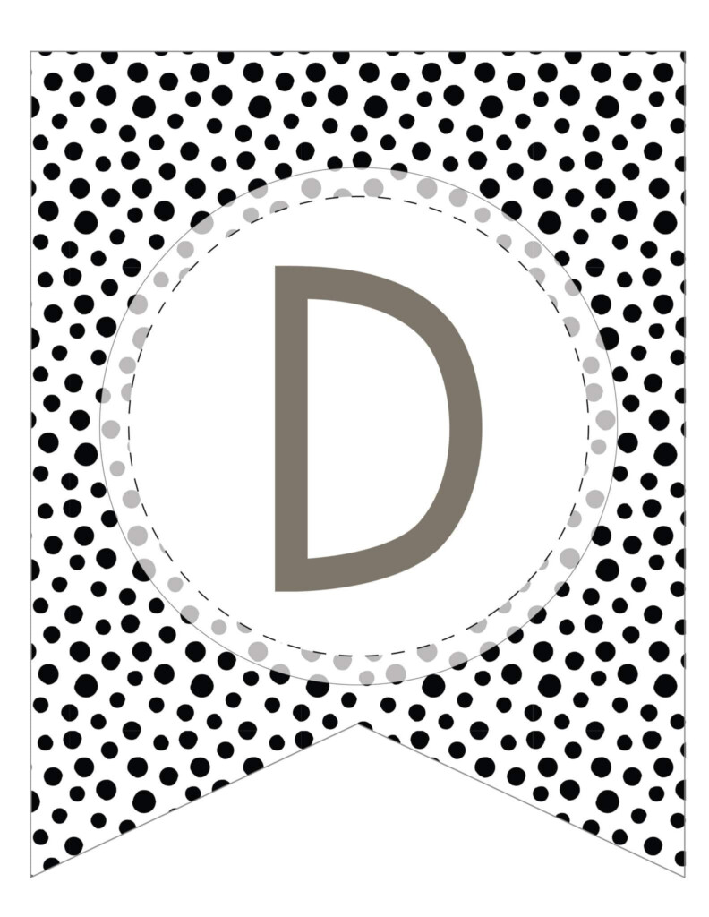 Free Printable Black And White Pattern Banner Letters Template Free Printable Banner Letters
