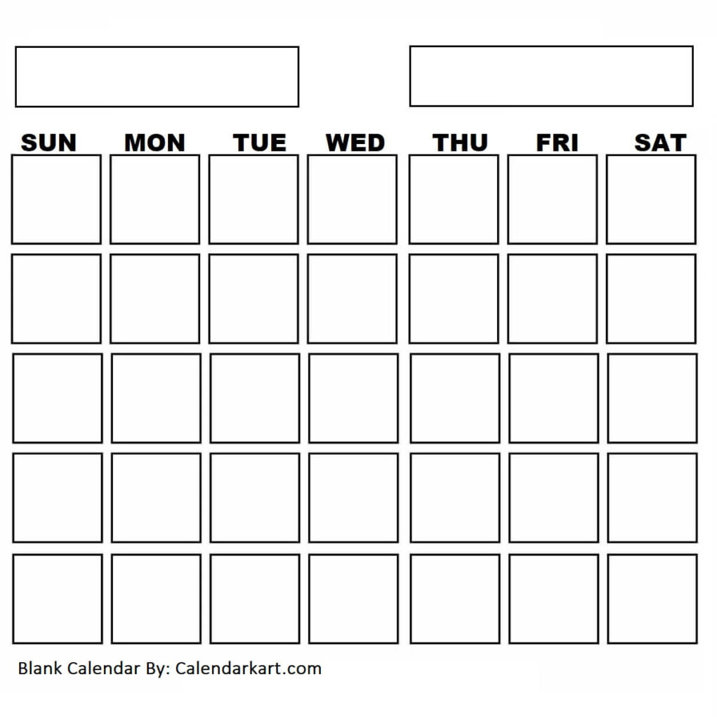 Free Printable Blank Calendar Templates 11 Pages CALENDARKART