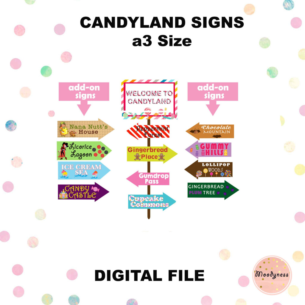 Free Printable Candyland Signs
