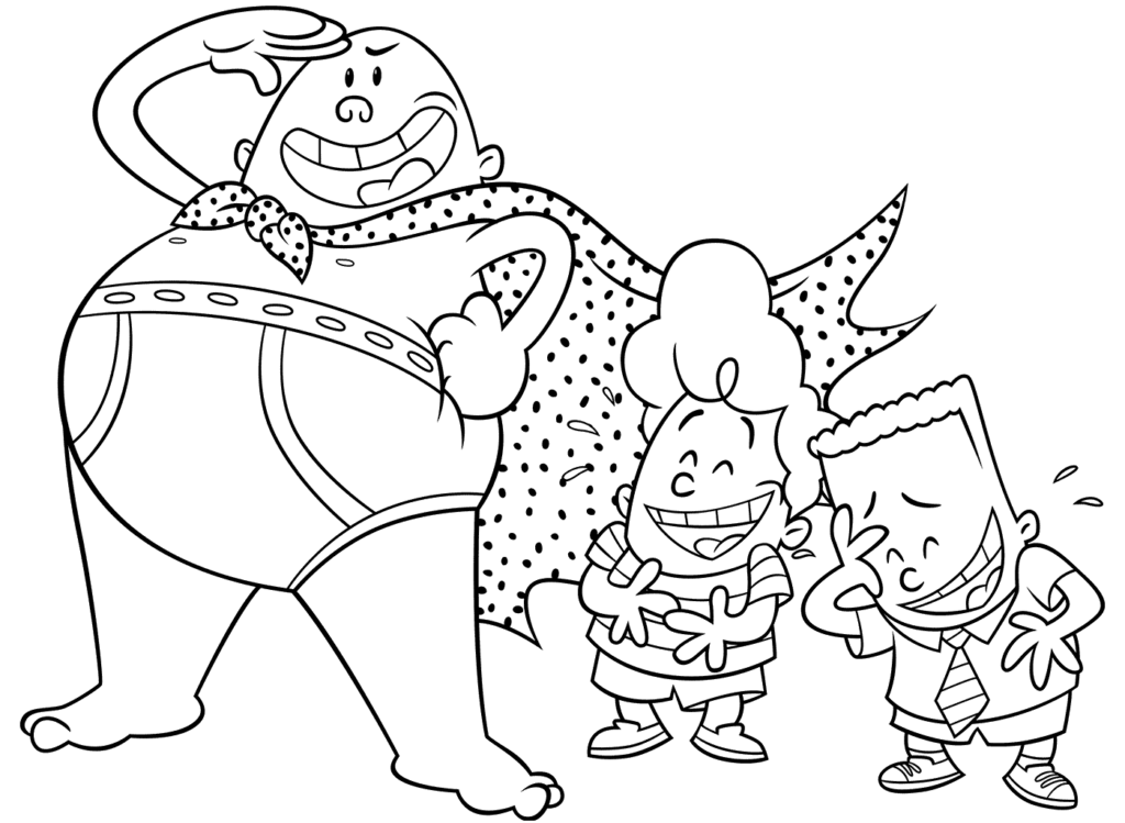 Free Printable Captain Underpants Coloring Pages ScribbleFun