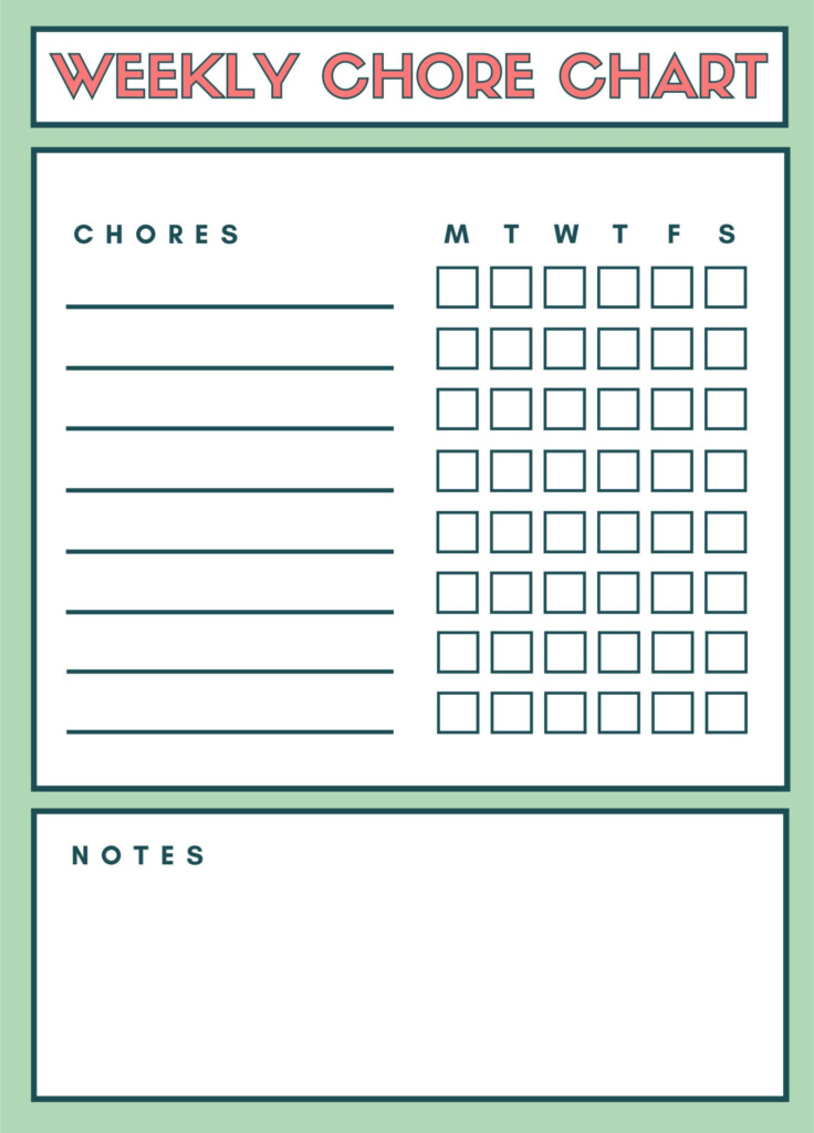 Free Printable Chore Chart Templates Farrah Printable