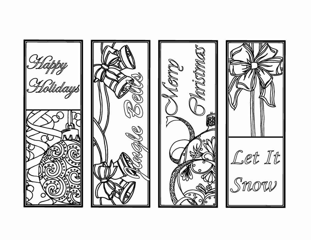 Free Printable Christmas Bookmarks To Color Free Printable