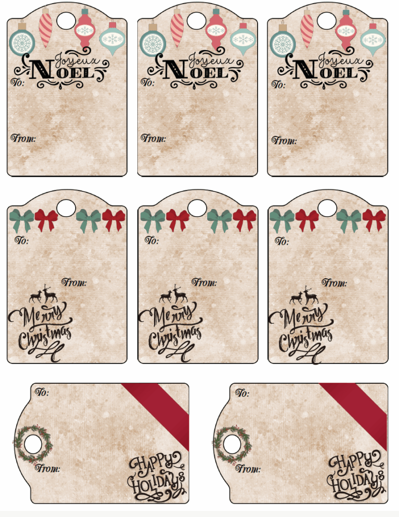 Free Printable Christmas Gift Tags 13 Designs Just Print And Use 