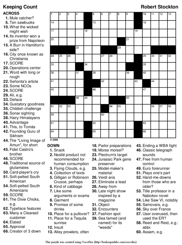 Free Printable Crosswords Medium Difficulty Printout Free Printable Crossword Puzzles Medium