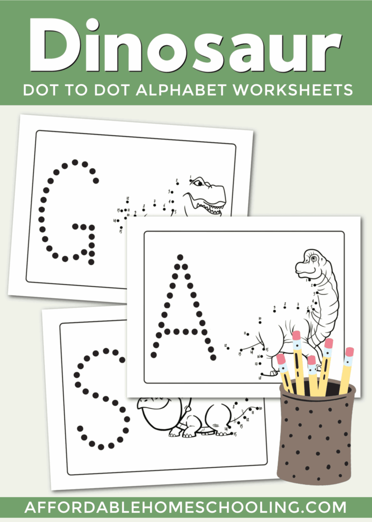 Free Printable Dot To Dot Dinosaurs Worksheets