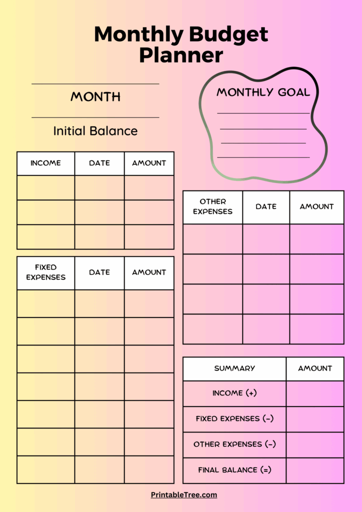 Free Printable Editable Calendar 2025 Monthly Expenses Joann Franciska