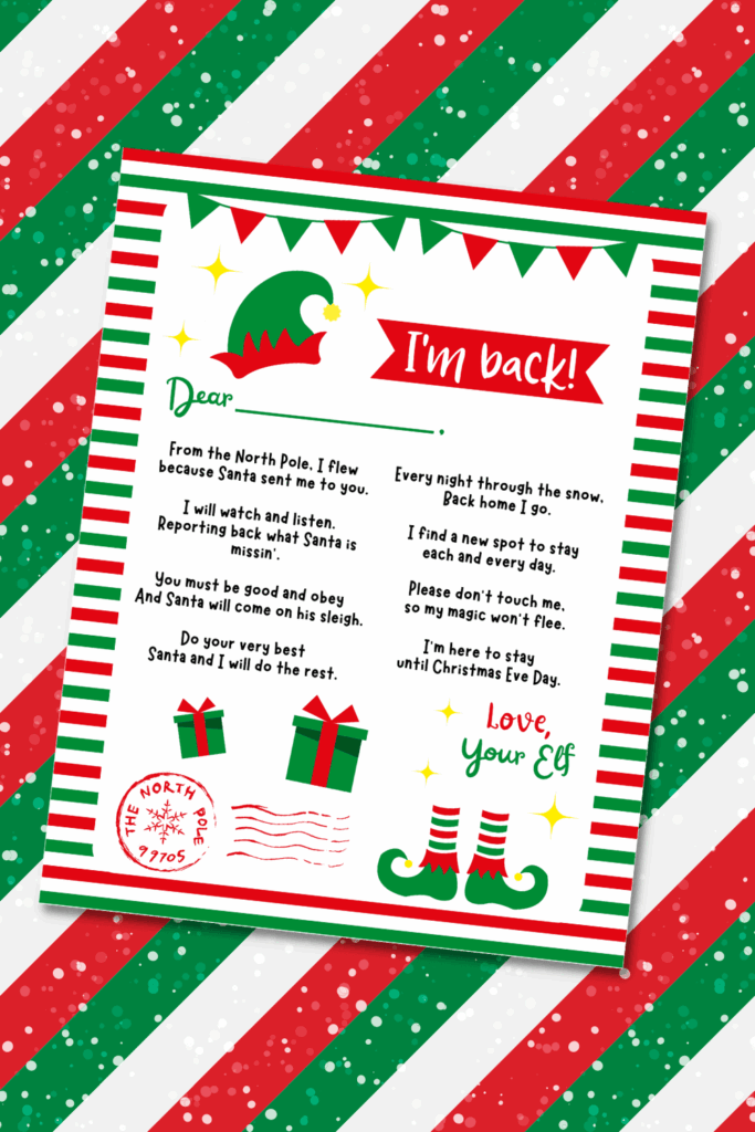Free Printable Elf On The Shelf Arrival Letter Prudent Penny Pincher