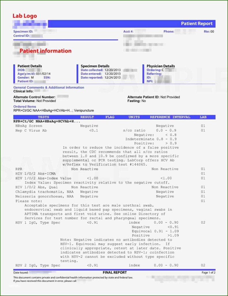 Free Printable Fake Drug Test Results