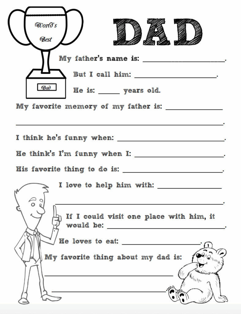 Free Printable Father S Day Coloring Worksheets 2 Designs
