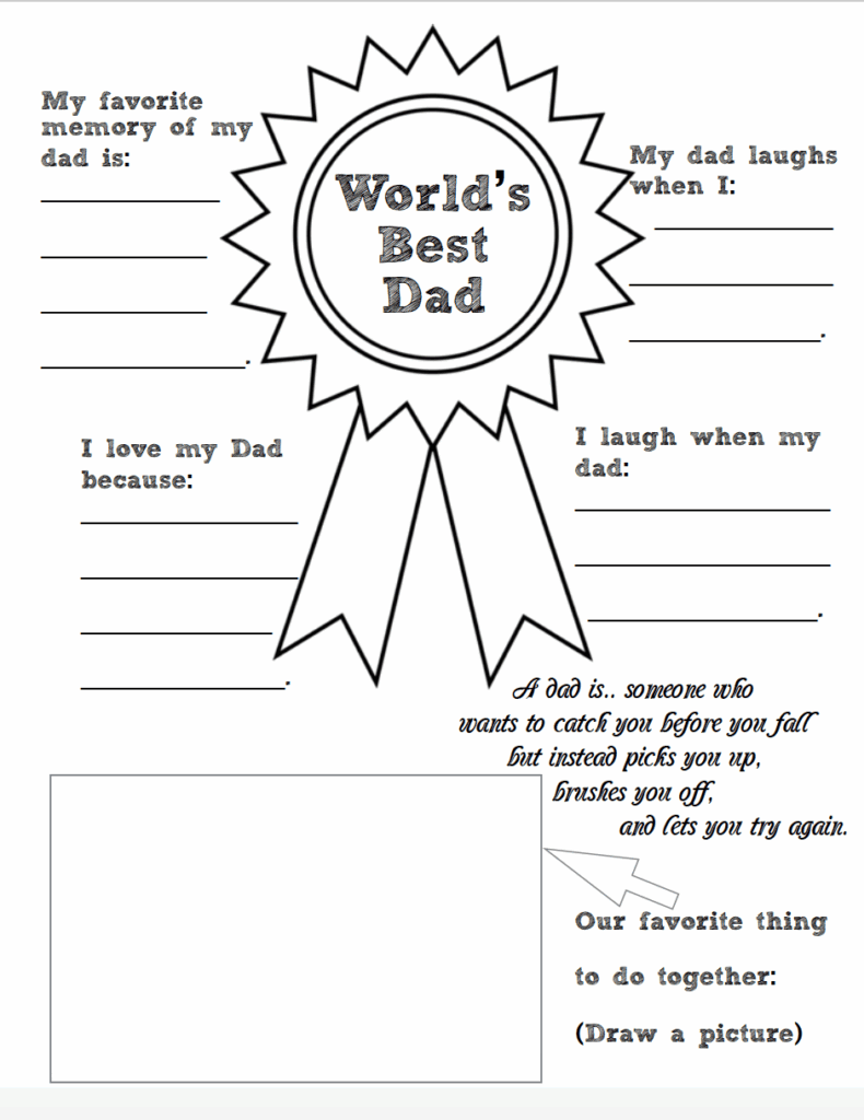 Free Printable Father S Day Coloring Worksheets 2 Designs