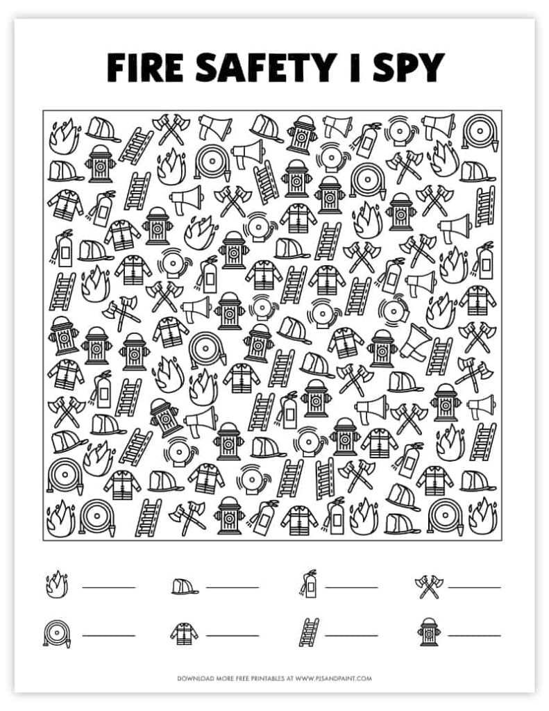 Free Printable Fire Safety Worksheets