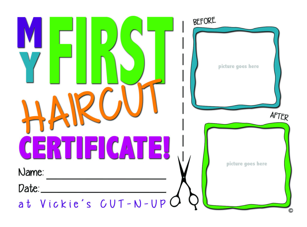 Free Printable First Haircut Certificate