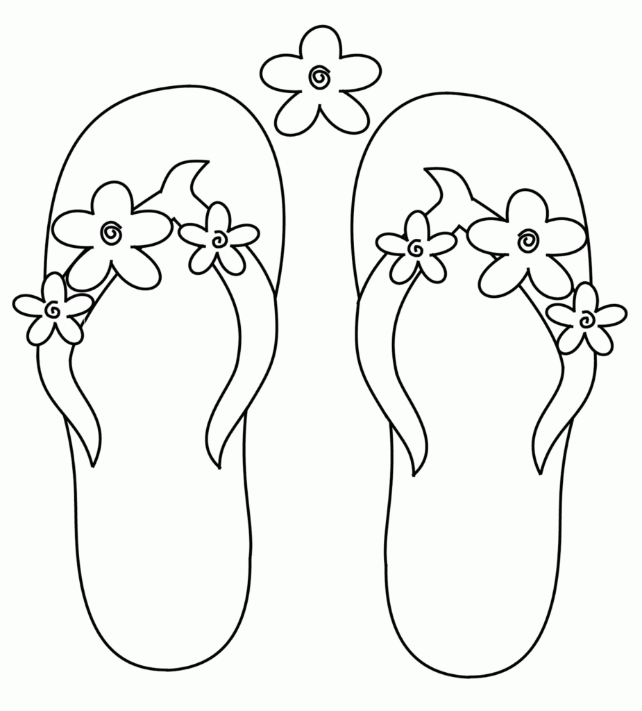Free Printable Flip Flop Coloring Pages Printable Word Searches