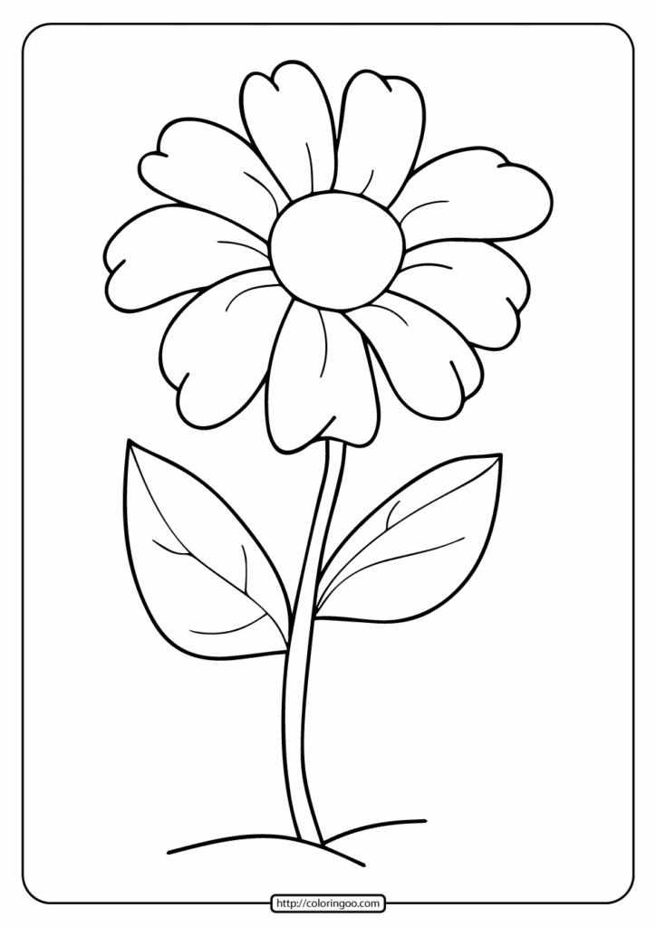 Free Printable Flower Coloring Pages FREE PRINTABLE TEMPLATES