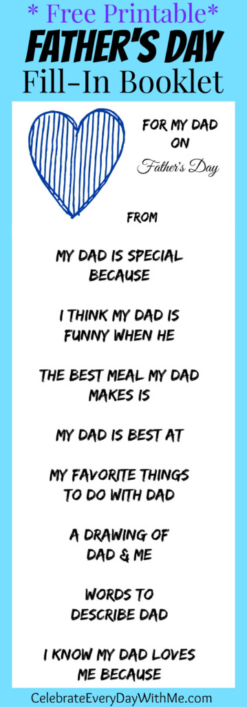 FREE Printable For Father S Day Celebrate Every Day With Me