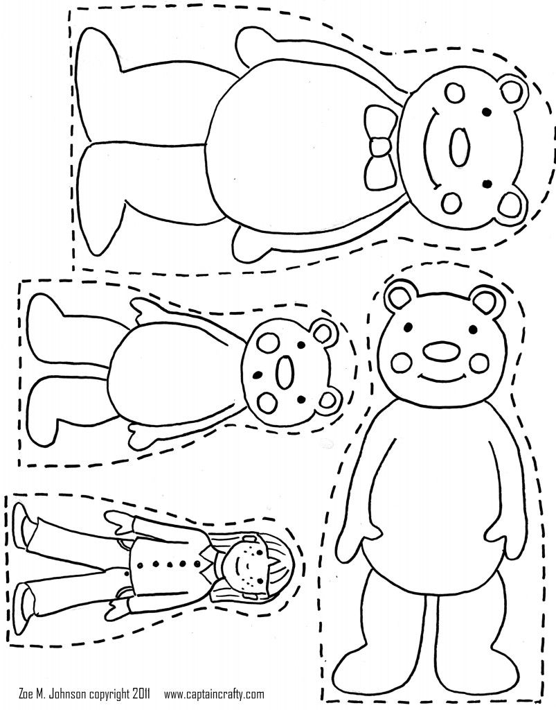 Free Printable Goldilocks And The Three Bears Printable Puppets Printable Word Searches