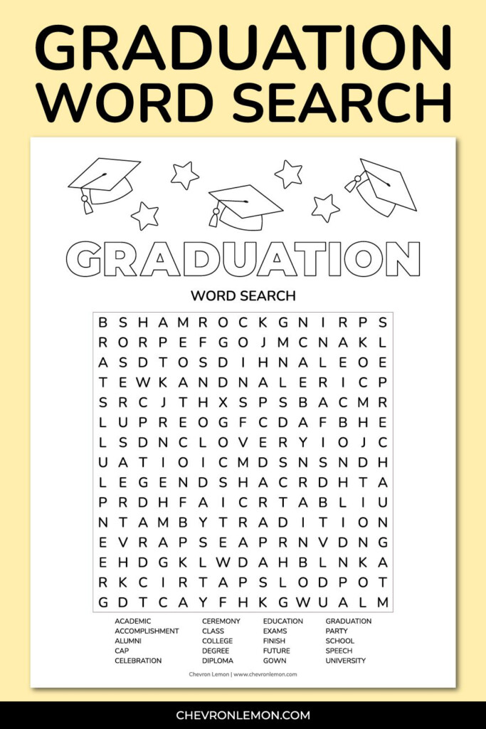 Free Printable Graduation Word Search