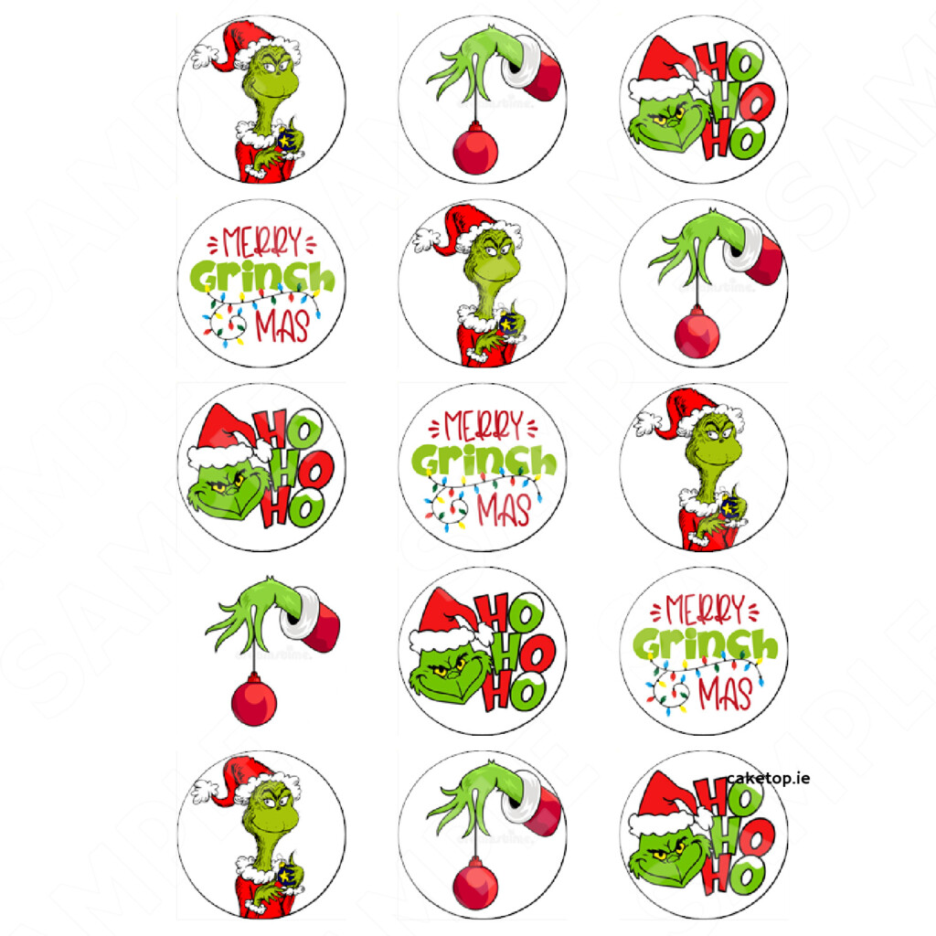 Free Printable Grinch Cupcake Toppers Prntbl Concejomunicipaldechinu Gov Co