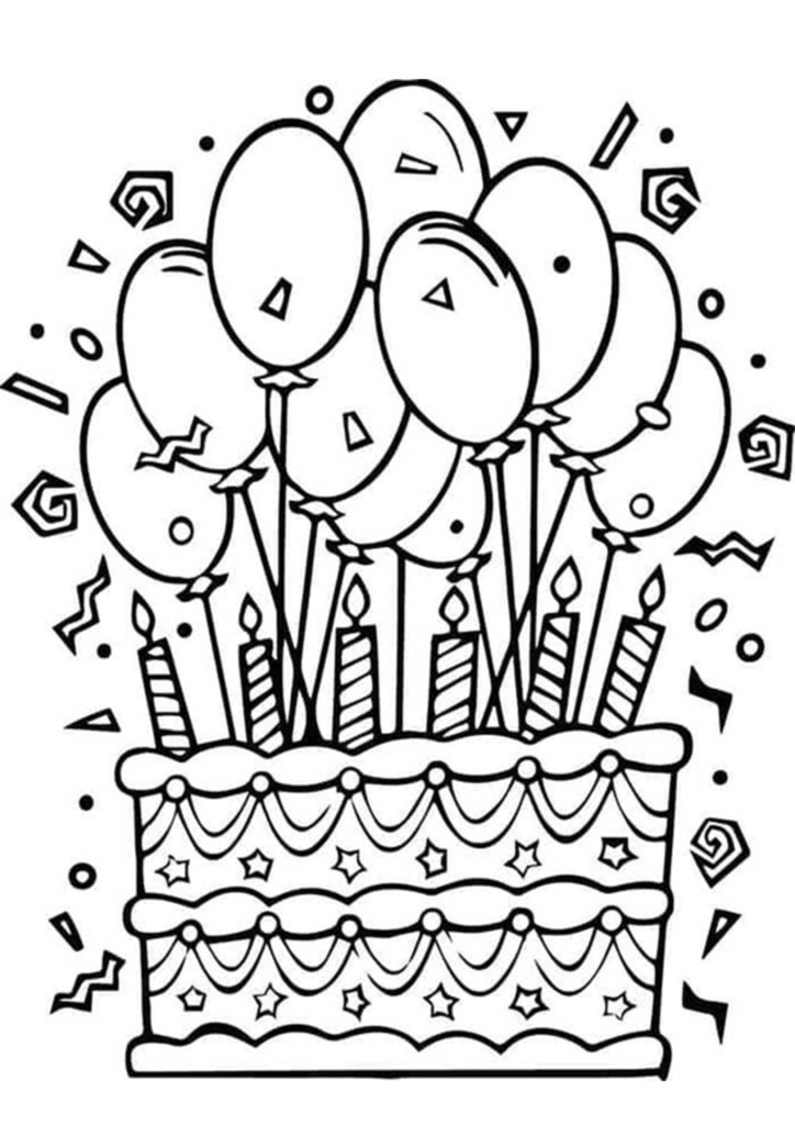 Free Printable Happy Birthday Colouring Pages Free Templates Printable