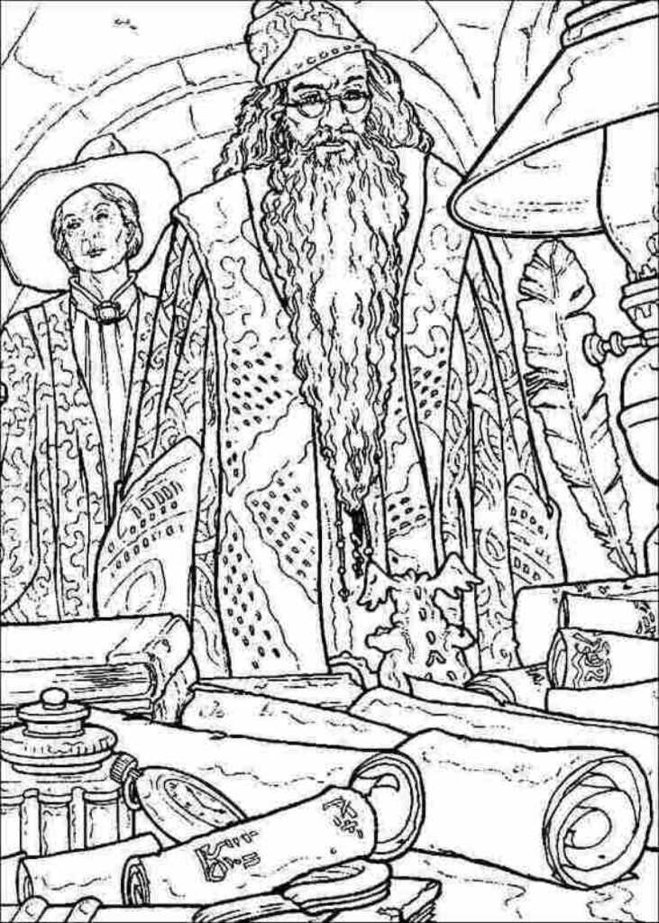 Free Printable Harry Potter Coloring Pages Scenery Mountains