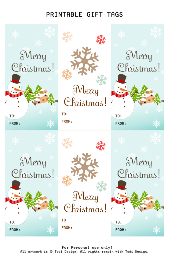 Free Printable Holiday Gift Tags