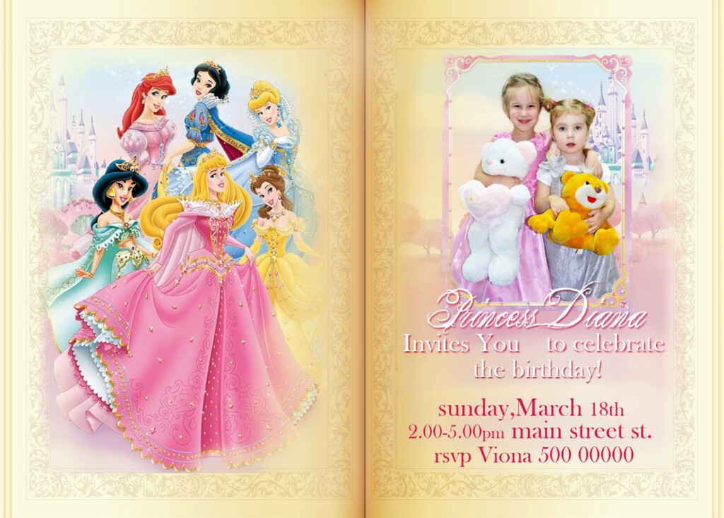 Free Printable Invitation All Disney Princess FREE Invitation 