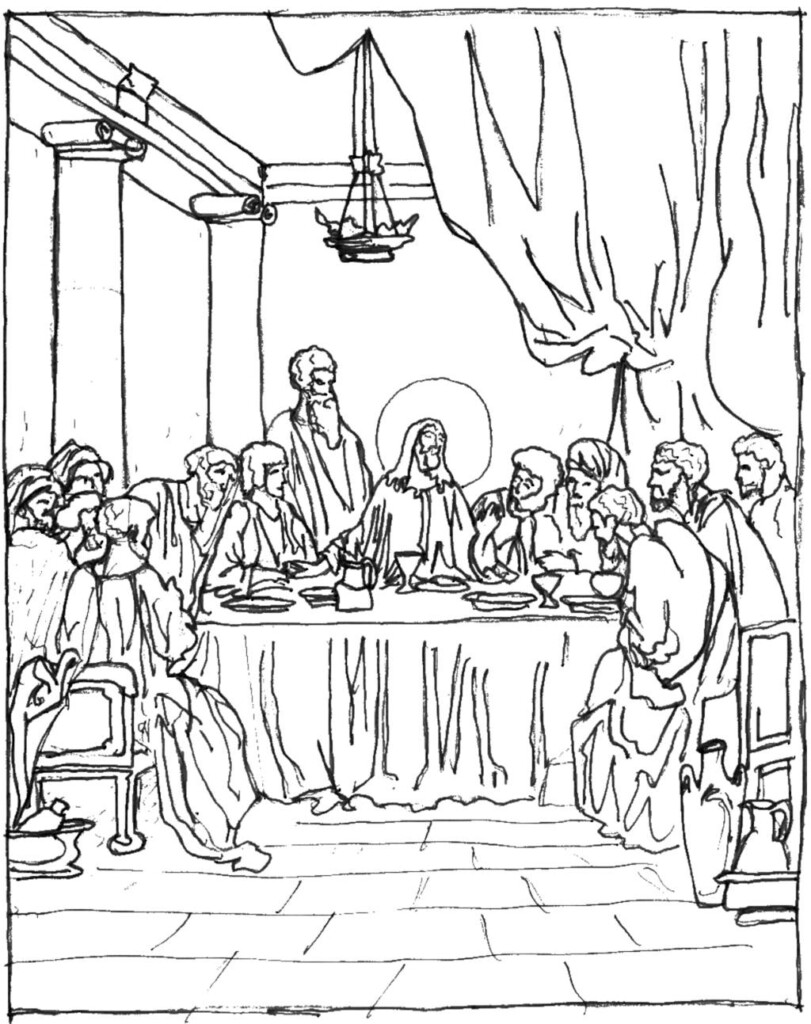 Free Printable Last Supper Coloring Pages