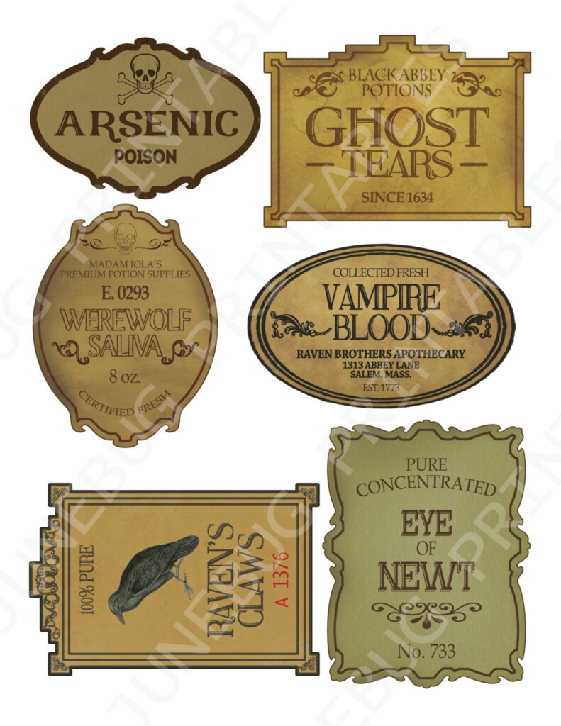 Free Printable Mini Potion Bottle Labels Printable Templates