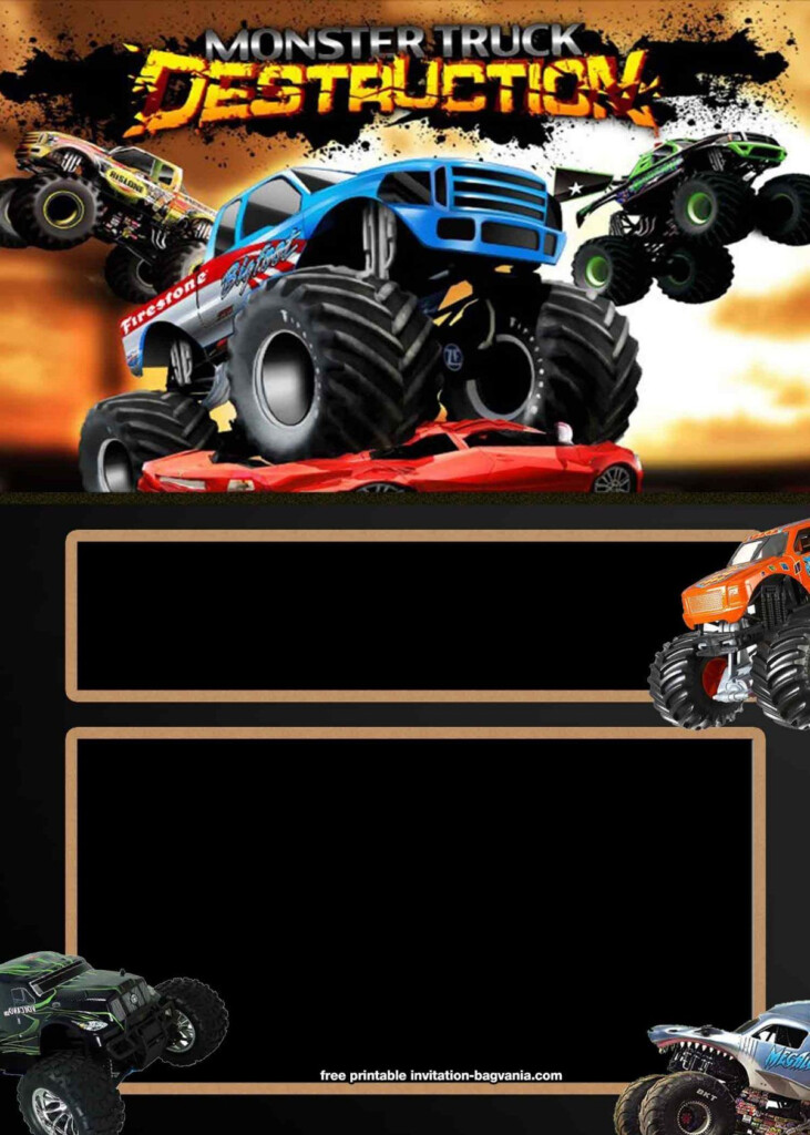 FREE Printable Monster Truck Birthday Invitation Templates FREE Printable Birthday Invitation