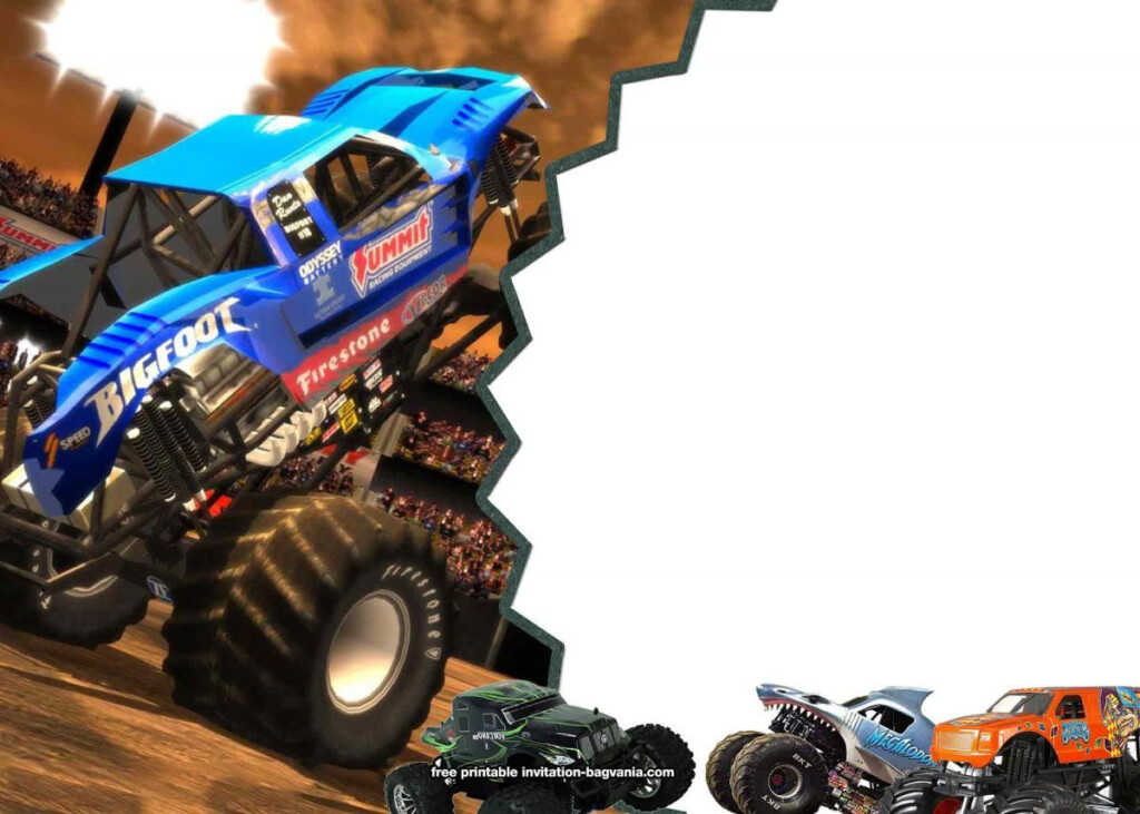 FREE Printable Monster Truck Birthday Invitation Templates FREE Printable Birthday Invitation