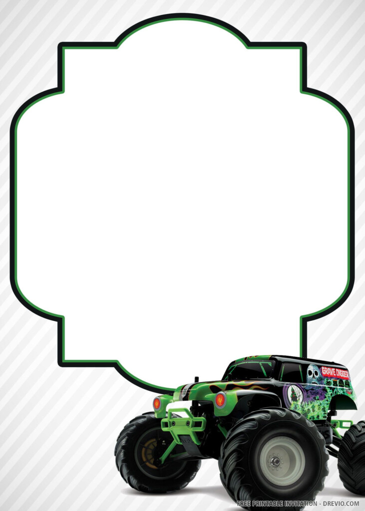 Free Printable Monster Truck Invitation Templates Download Hundreds FREE PRINTABLE Birthday