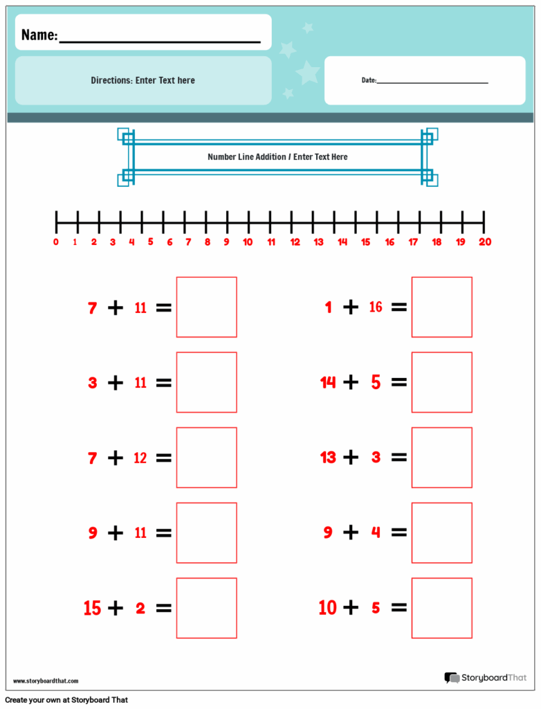 Free Printable Number Line Worksheet With Download Free Printable Number Line Worksheet With