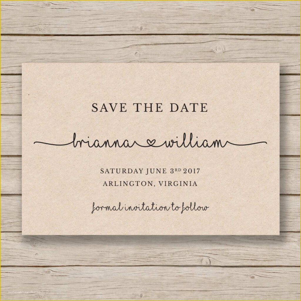 Free Printable Save The Date Invitation Templates Of Save The Date Printable Template Editable