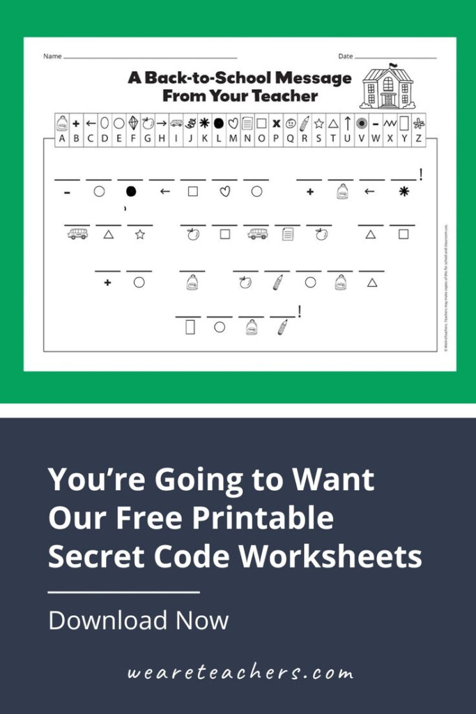Free Printable Secret Code Worksheets Bundle